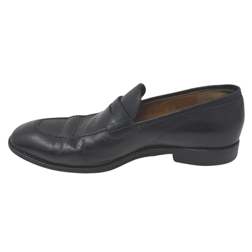 Salvatore Ferragamo Loafers‎ Mens 9 D Black Penny Loafer Leather Dress Shoes